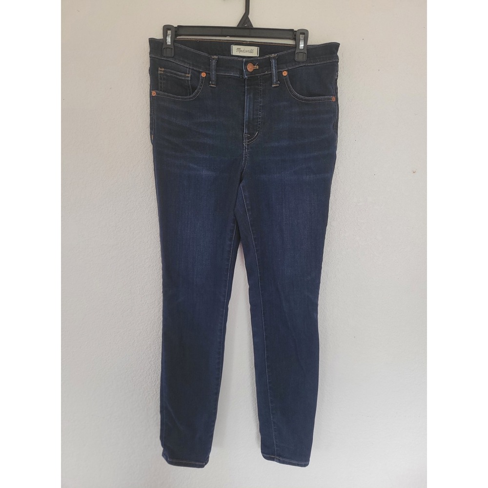 Madewell 9 High-Rise Skinny Jeans Womens 29 Dark Indigo Denim‎ Blue Pants #19